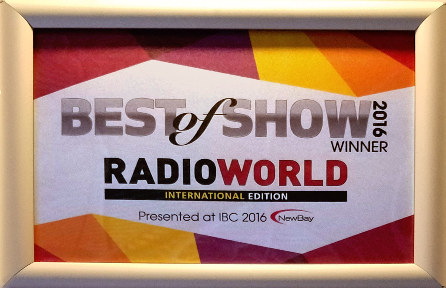 AirAura X1 Wins Best of Show at IBC 2016!